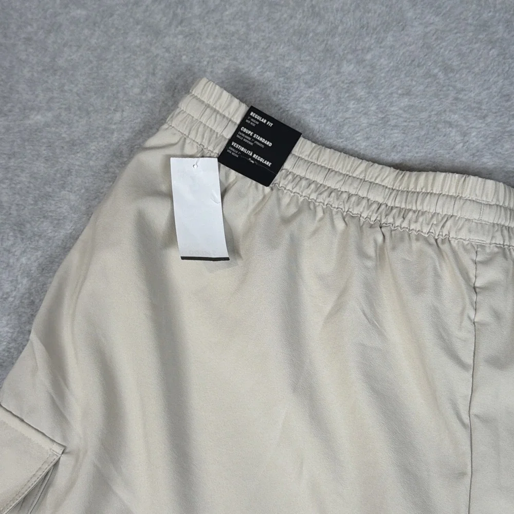 Adidas Cargo Shorts Mens XL Sandstone/White Logo 5